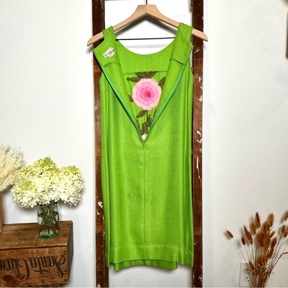 Vintage 60s Phil Rose Embroidered Mod Dress - Picture 4 of 7
